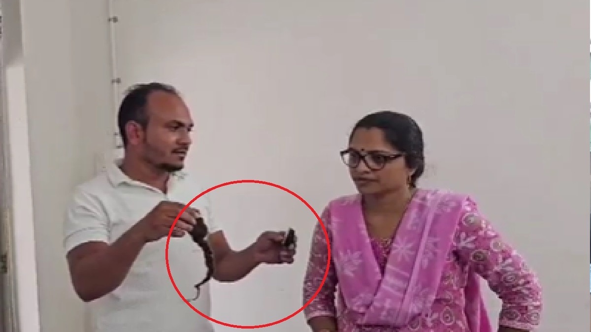 man holding chopped hairs