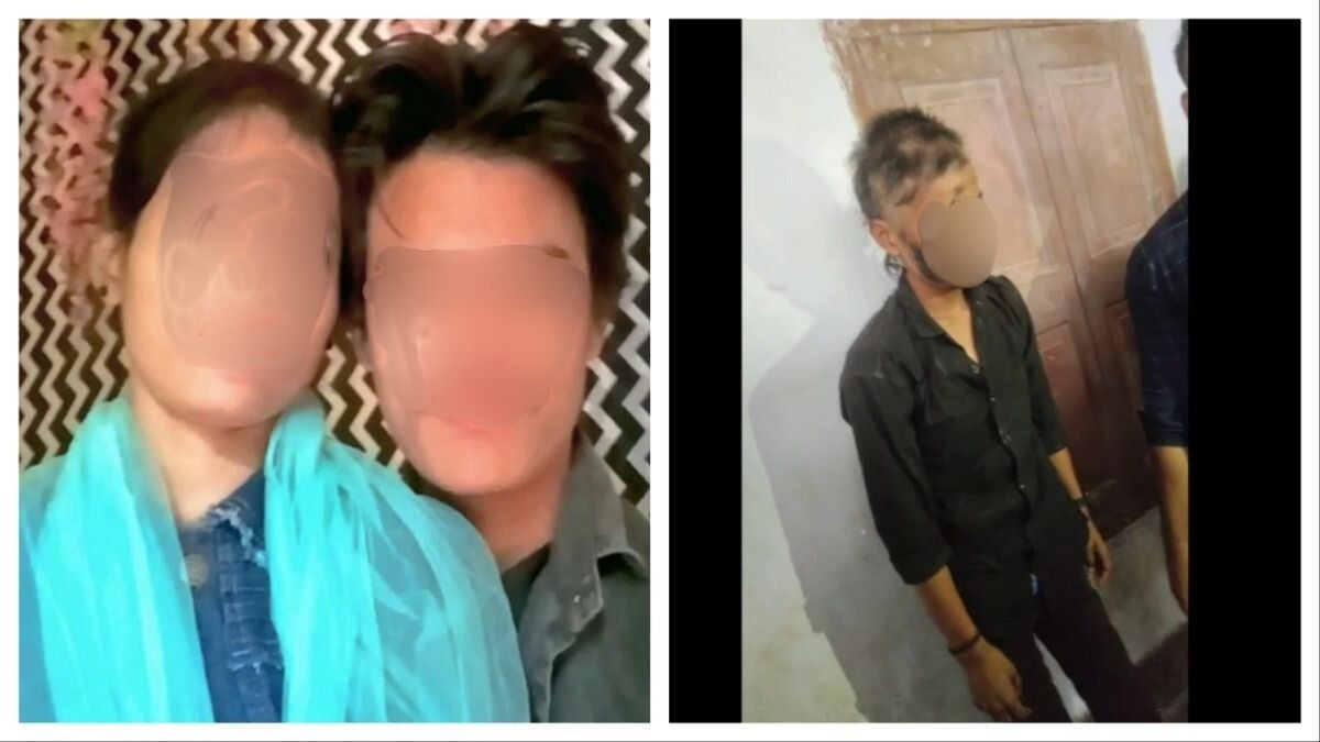 लड़के के मुंह पर कालिख पोत दी गई