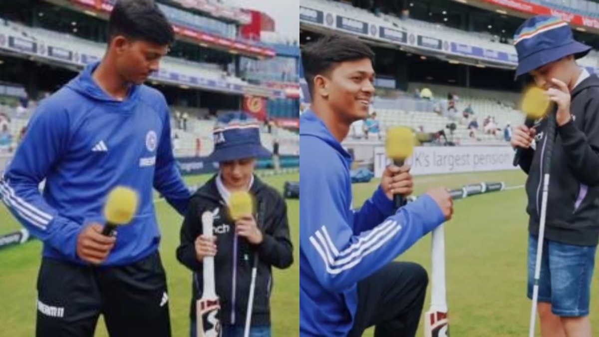 कुछ इस अंदाज में अपने फैन से मिले यशस्वी जायसवाल.