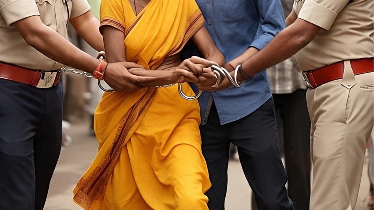  ai image of man woman arrested