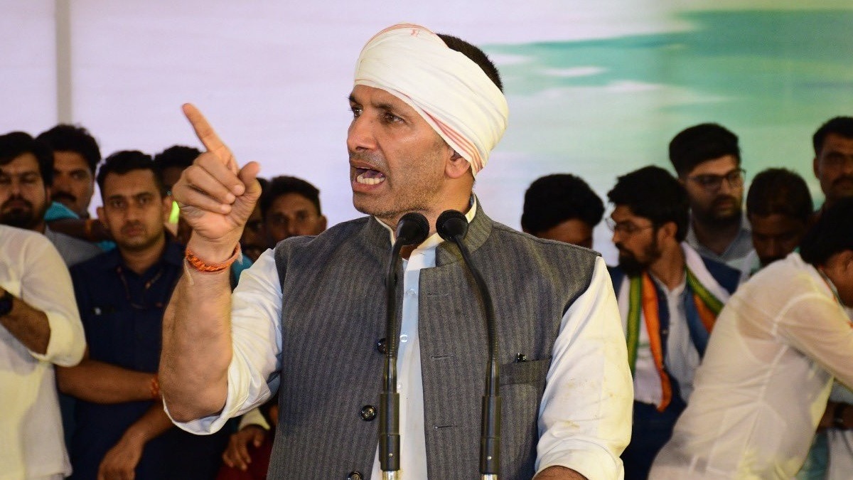 विरोध-प्रदर्शन में MP कांग्रेस अध्यक्ष जीतू पटवारी.