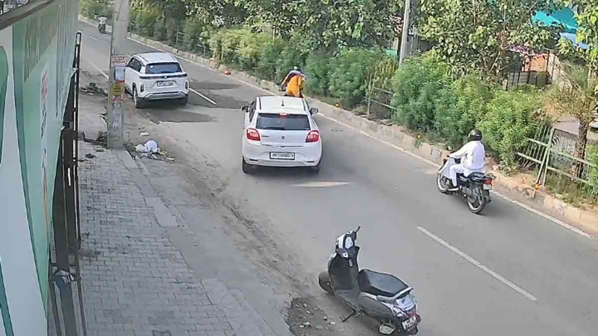 car & bike accident 