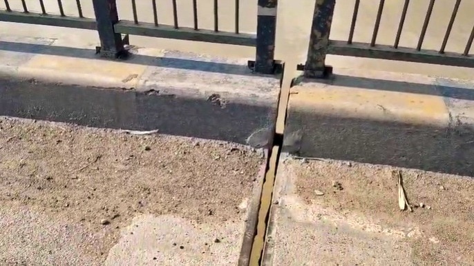 dilapidated condition of bridge in Barabanki
