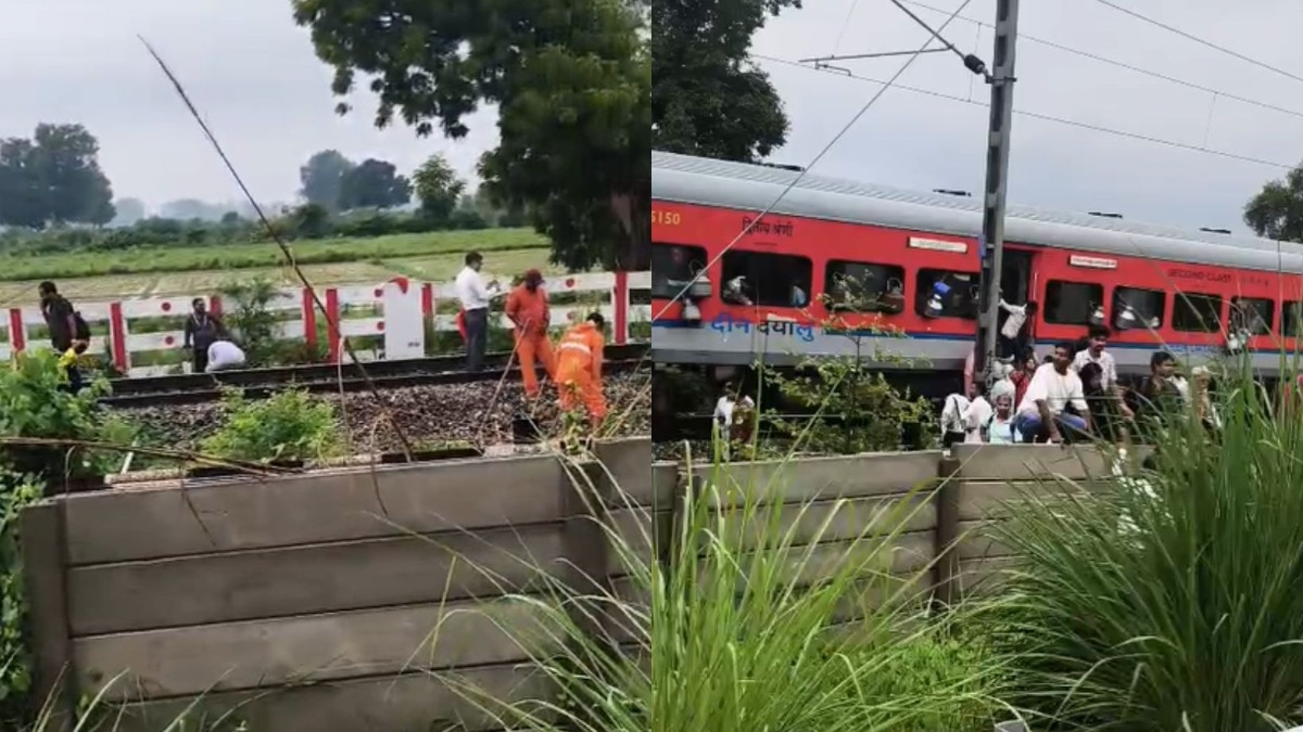 ड्राइवर की सूझबूझ से कानपुर में एक बड़ा रेल हादसा टल गया. (फोटो: ITG)