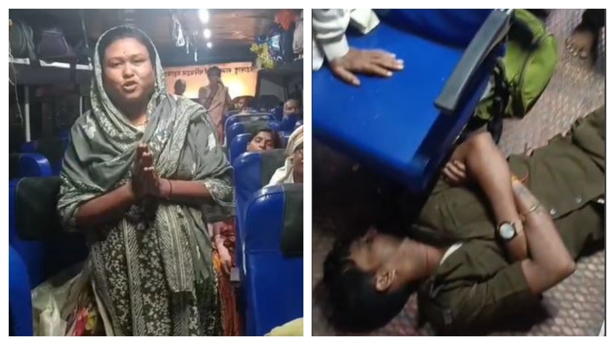 नशे में धुत मिले ड्राइवर-कंडक्टर (Photo: Screengrab)