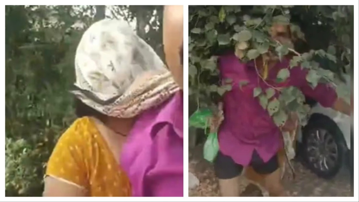 श्मशान में कार के अंदर शादीशुदा महिला के साथ पकड़ा गया भाजपा नेता. (Photo: Screengrab)
