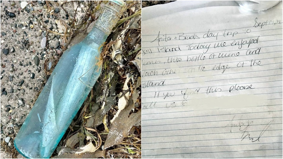 A bottle and letter 