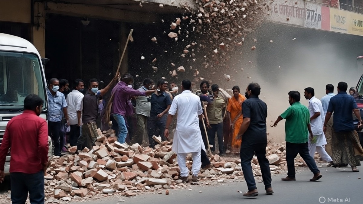 Symbolic photo of vandalism at the Dhaba (Meta AI)