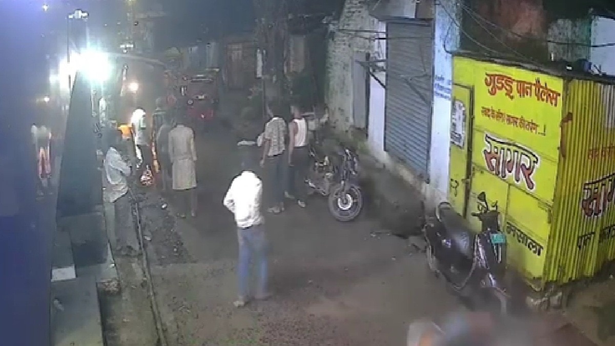 cctv image of a lane in night