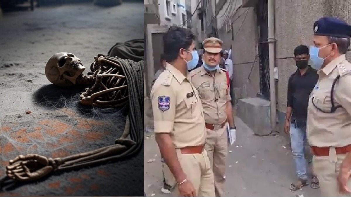 skeleton recovered from Locked House in hyderabad 