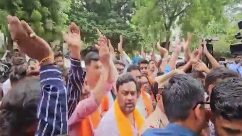 नागपुर में मराठी भाषा को लेकर विवाद (Photo: ITG)