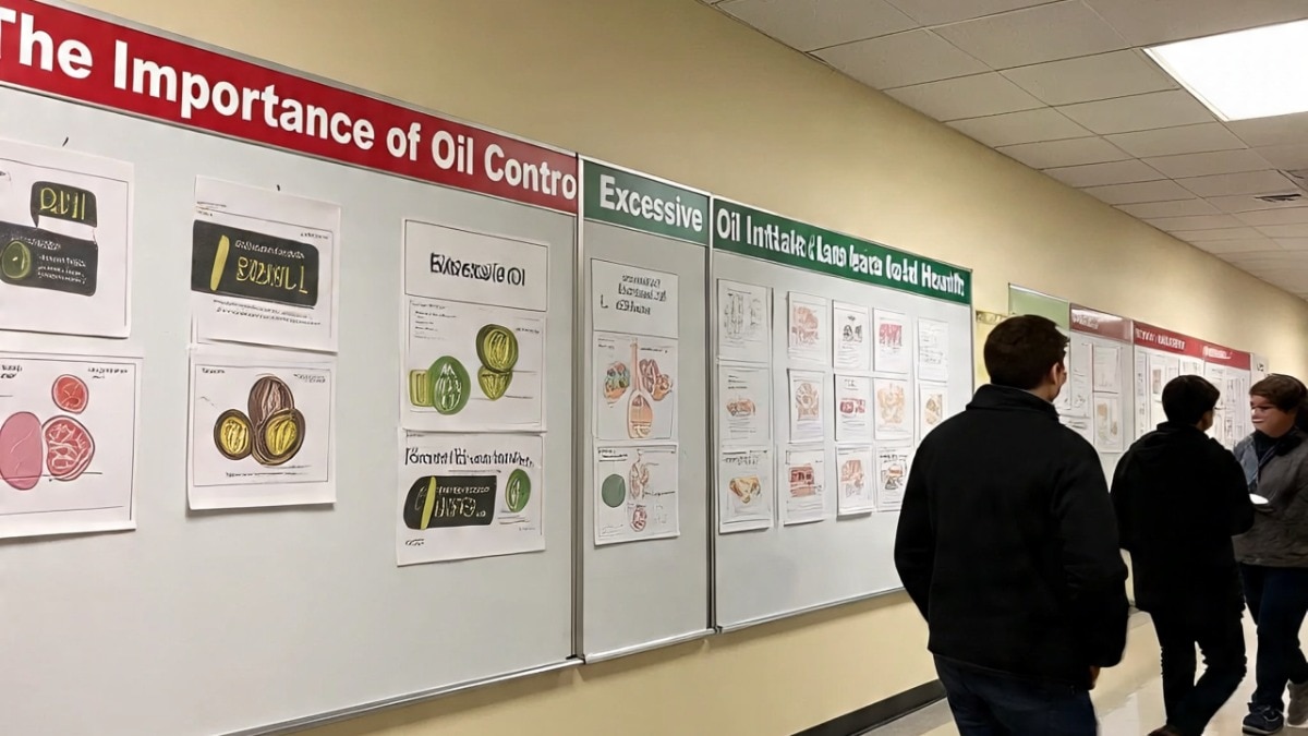 सीबीएसई ने ज्यादा तेल खाने के नुकसान बताने के लिए स्कूलों में ऑयल बोर्ड्स लगाने का फैसला लिया है. (Photo: AI Generated)