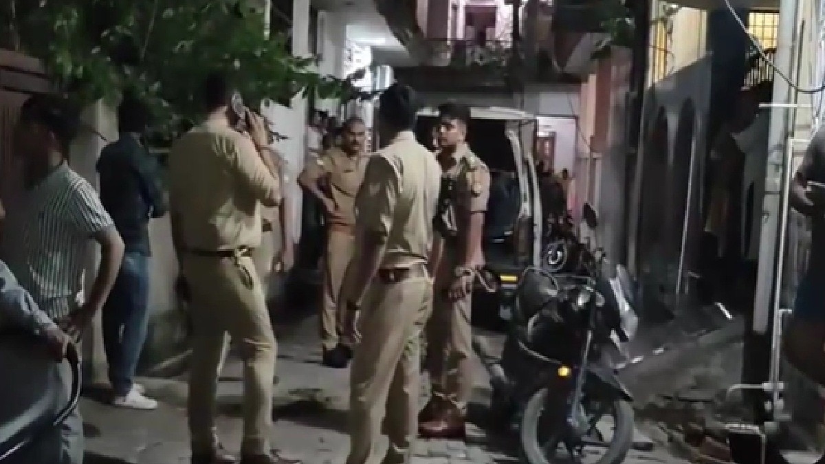 Police team at crime scene