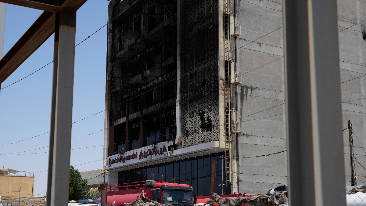 Burned 5 storey building