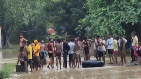 दो सगे भाइयों की नाले में डूबकर हुई मौत.  (Photo: Screengrab)
