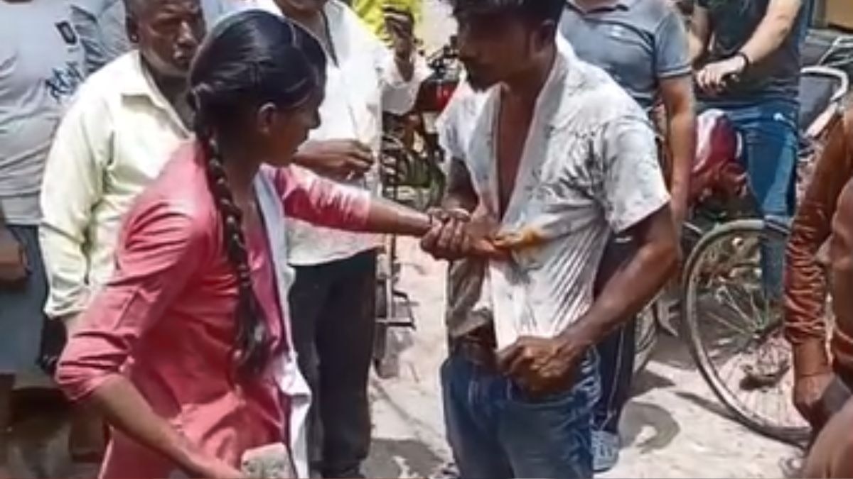 girl Beating boy