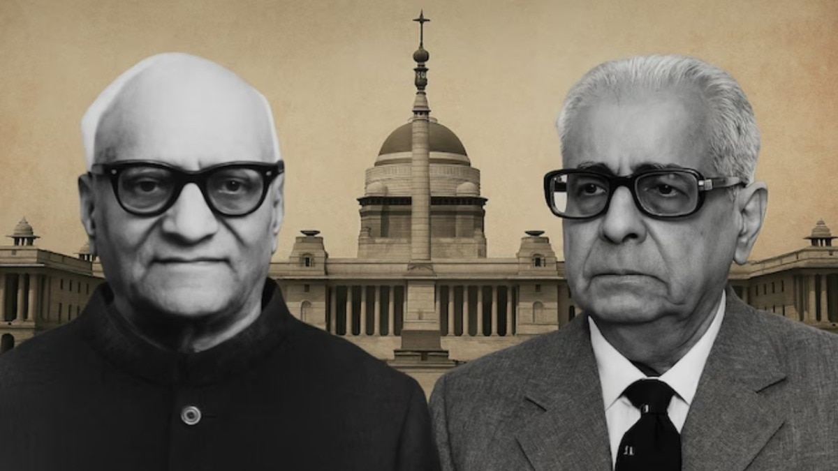 1969 में उपराष्ट्रपति वीवी गिरि ने बीच कार्यकाल में इस्तीफा दे दिया था. उसके बाद तत्कालीन CJI जस्टिस मोहम्मद हिदायतुल्ला (दाएं) ने कार्यवाहक राष्ट्रपति की जिम्मेदारी संभाली थी. (File Images/India Today)