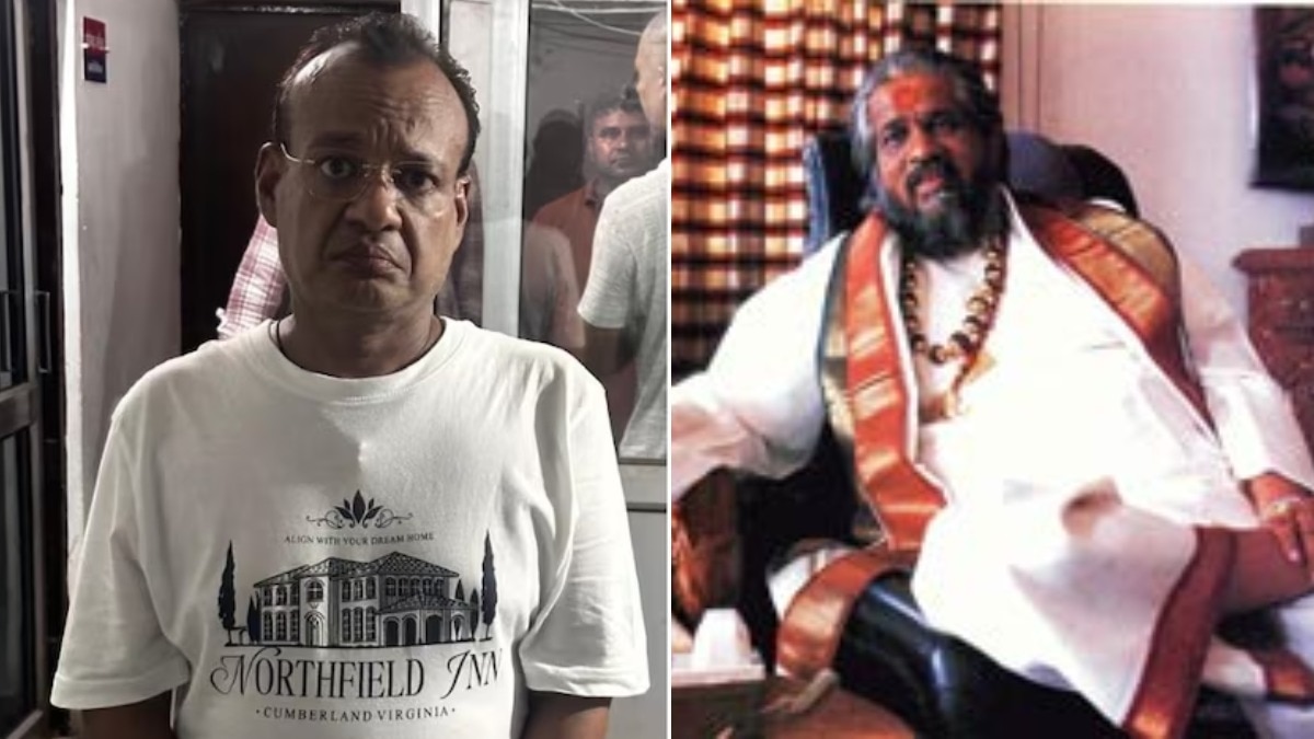 ठग हर्षवर्धन जैन और तांत्रिक चंद्रास्वामी (Photo: ITG)