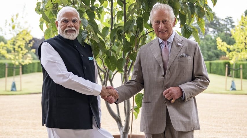 PM Narendra Modi with King Charles at Sandringham Estate