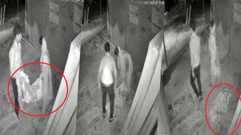 Relatives ran away leaving the elderly woman unattended (Photo- Screengrab)