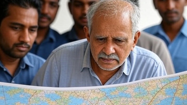 भूमाफिया कानूनी कमियों का फायदा उठाते हैं (AI-Genrated)