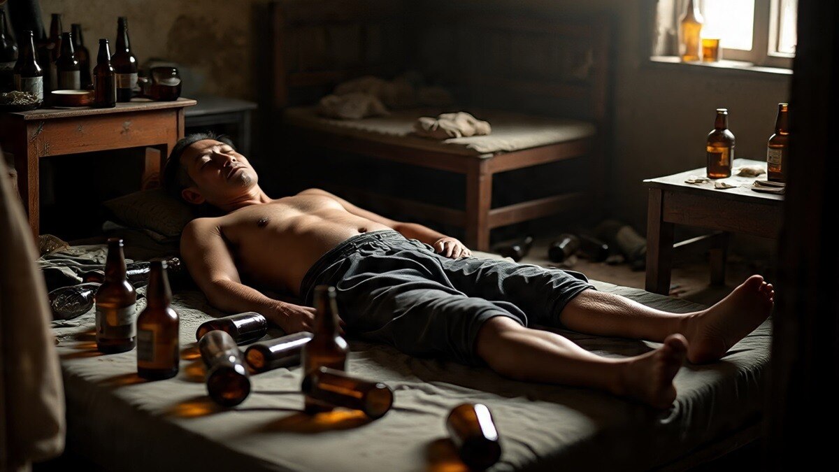 एक महीने तक सिर्फ बीयर पीने की वजह से एक शख्स की जान चली गई (Photo - AI Generated)