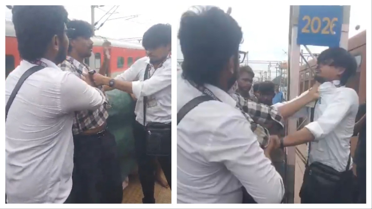 महिला कोच में जाने से रोका, फिर हुआ विवाद- (Photo: Screengrab)