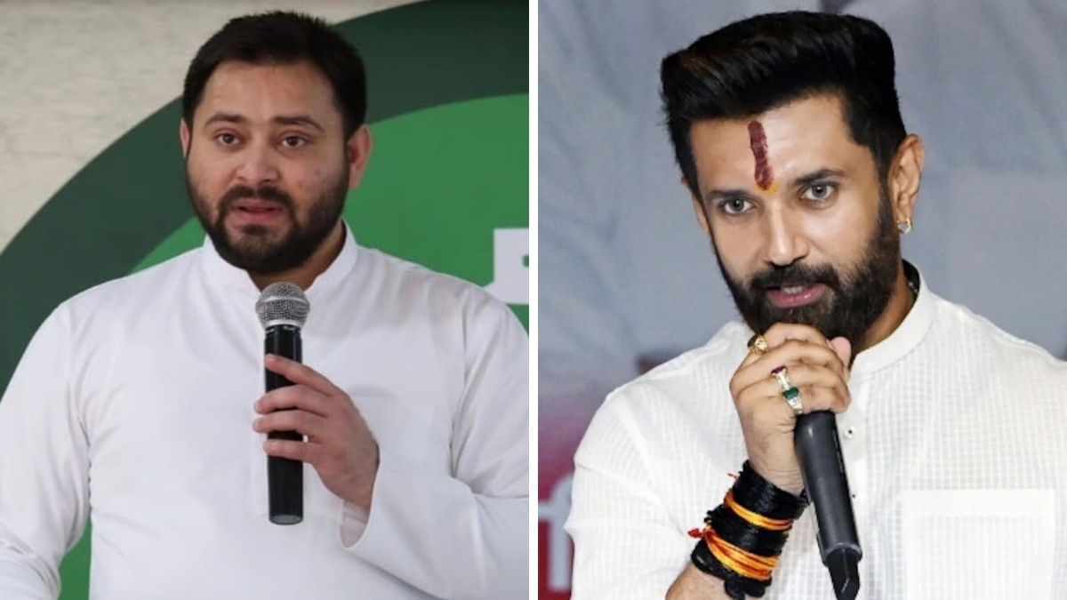 RJD leader Tejashwi Yadav (L) and LJP (Ram Vilas) chief Chirag Paswan