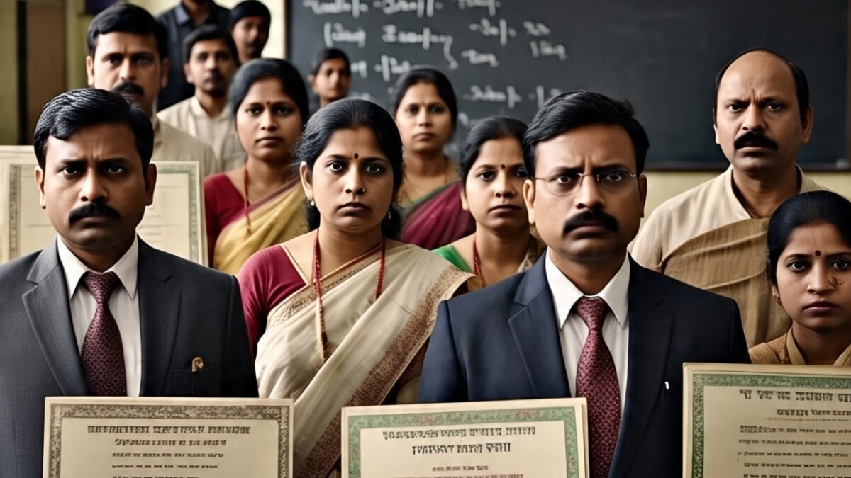 यूपी यूनिवर्सिटी की फ़र्ज़ी BPED मार्कशीट से 202 शिक्षकों को नौकरी मिली है. (Photo: AI Generated)