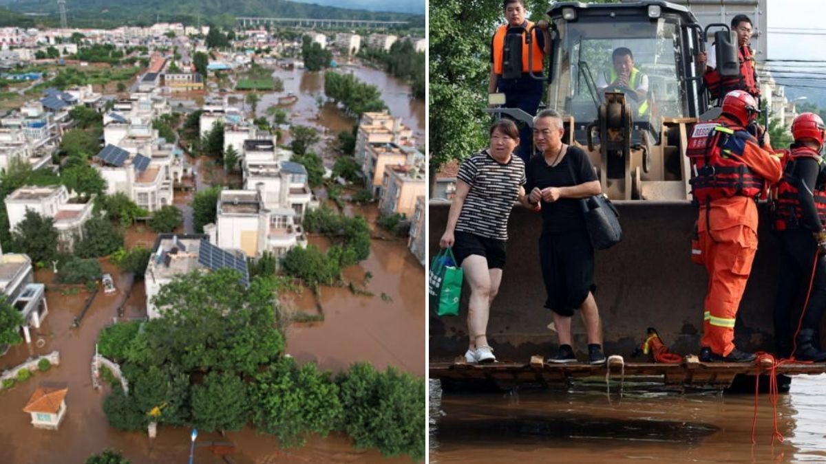 चीन में बरपा बारिश का कहर, 30 लोगों की मौत, बुलडोजर से किया जा रहा रेस्क्यू
