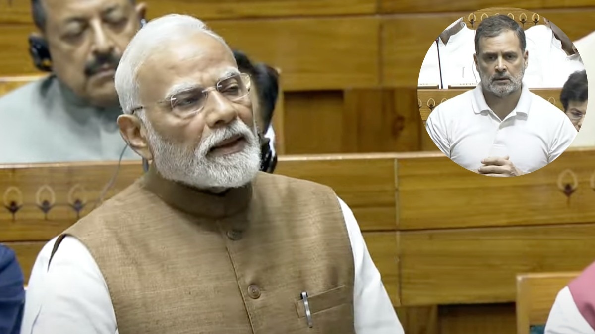 पहलगाम हमले पर कांग्रेस के स्टैंड को लेकर प्रधानमंत्री नरेंद्र मोदी ने बोला हमला (Photo: Sansad TV via PTI)
