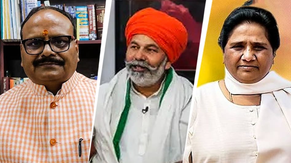 यूपी की डिप्टी सीएम बृजेश पाठक से राकेश टिकैत की मुलाकात और मायावती की तारीफ (Photo-ITG)