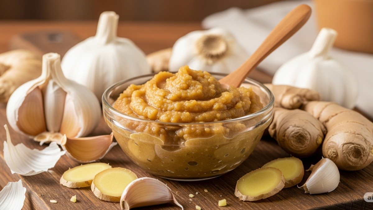कैसे स्टोर करें अदरक-लहसुन का पेस्ट? (Photo: AI Generated)