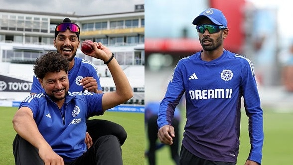 Kuldeep Yadav, Arshdeep Singh and Abhimanyu Easwaran