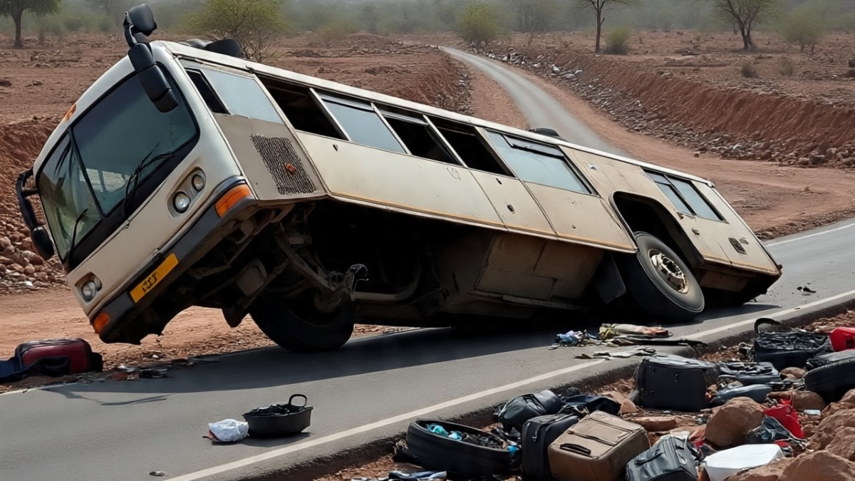 मंडी में बस हादसा (Photo: AI-generated)