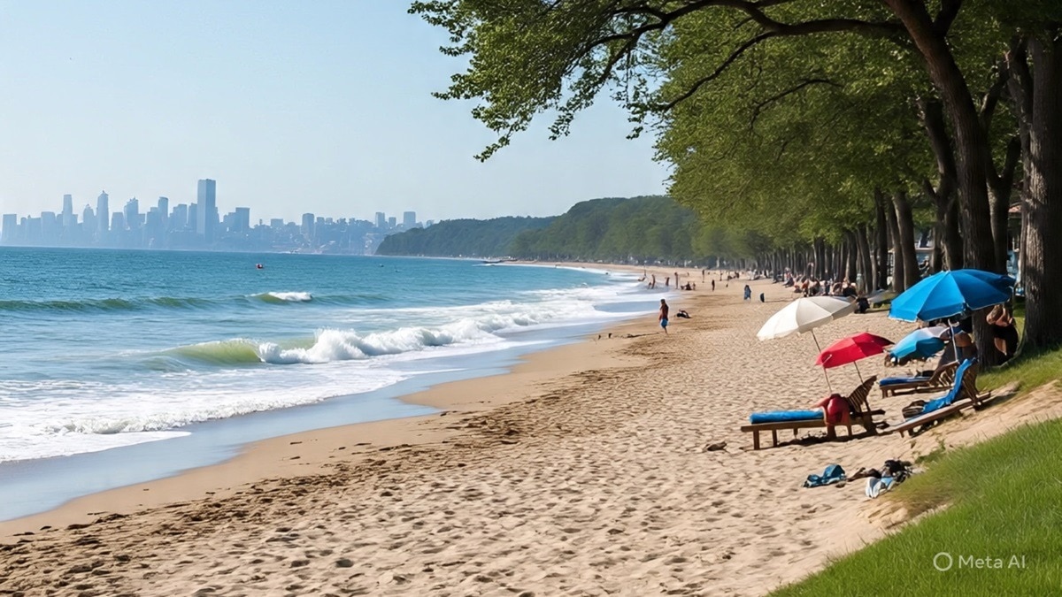 न्यूयॉर्क में एक ऐसा 'सीक्रेट' बीच है, जहां कपड़े पहनना अनिवार्य नहीं है (Photo - AI Generated)