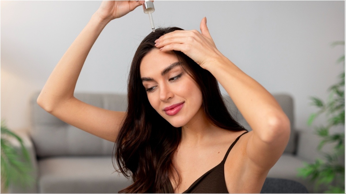 How to apply serum on dry hair step by step