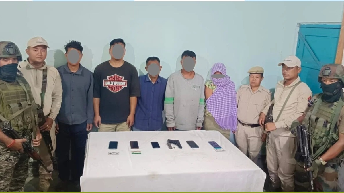Security forces in Manipur arrested eight militants of four different banned organisations