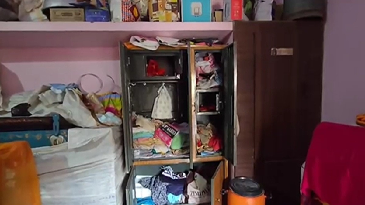 open cupboard