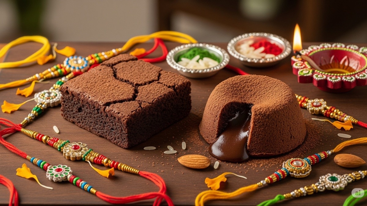 Chocolate brownie and choco lava cake