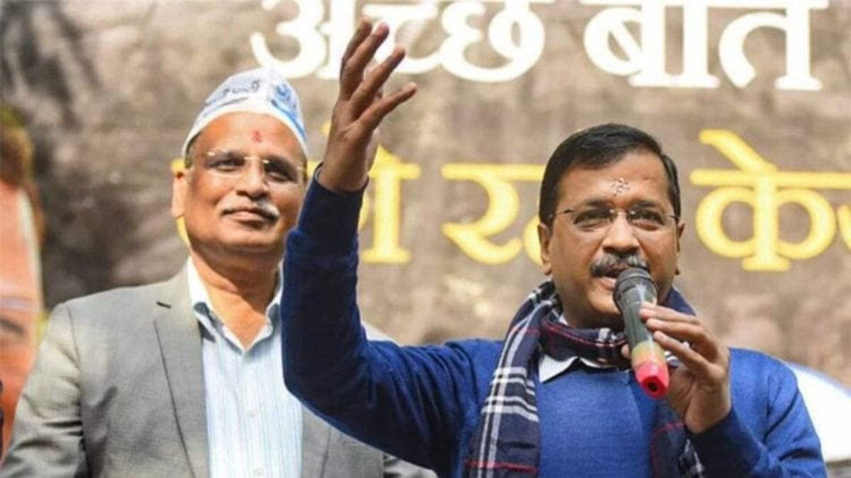 satyender jain arvind kejriwal election rally