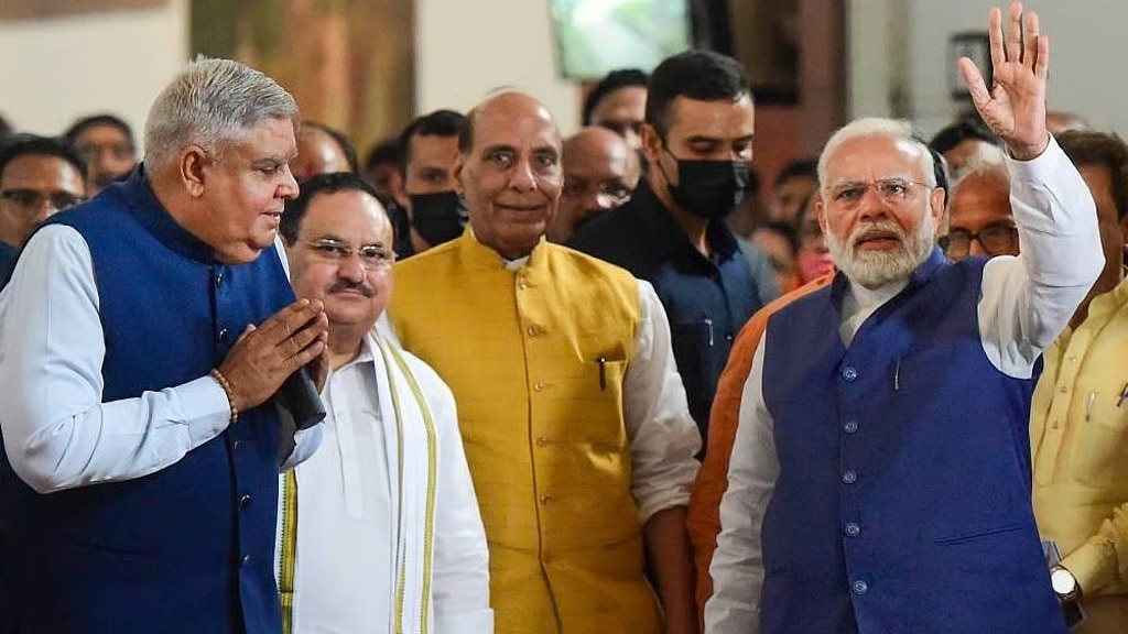 vice president election: Pm narendra modi and jagdeep dhankar 