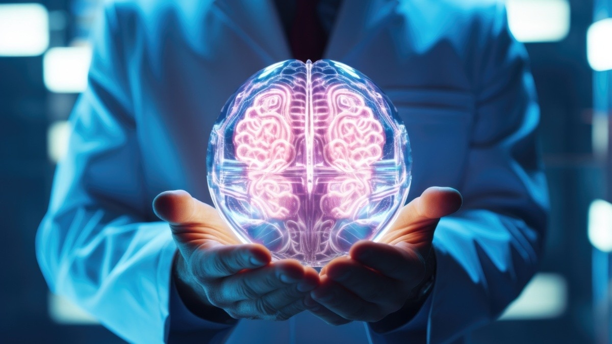 Doctor Holding brain