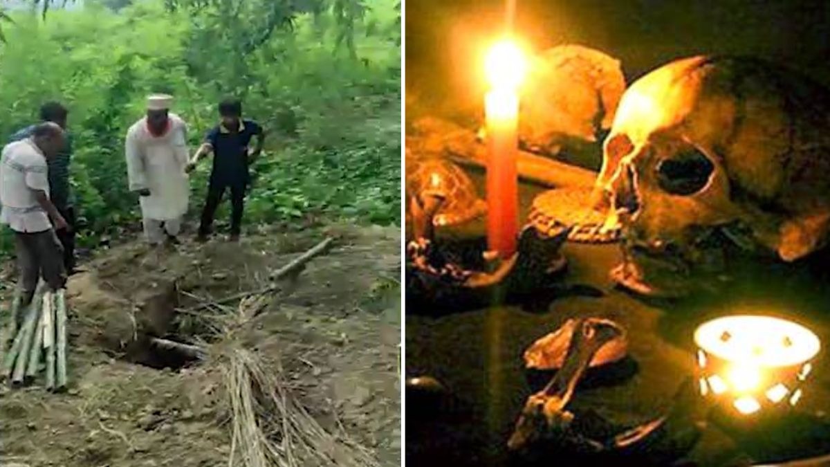 कब्र से बच्ची का शव निकालकर की तंत्र क्रिया. (Photo: ITG)
