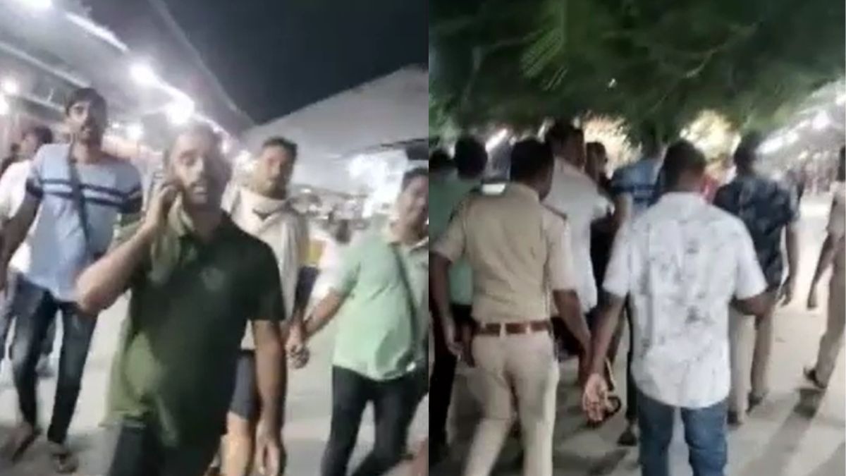 पुलिस ने स्टेशन से मोनू सिंह को किया अरेस्ट. (Photo: Screengrab)