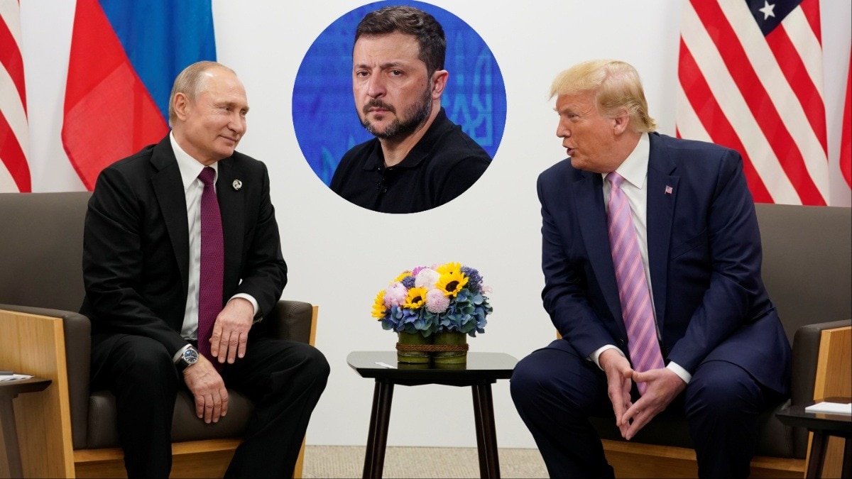 Vladimir Putin, Donald Trump, Volodymyr Zelenskyy