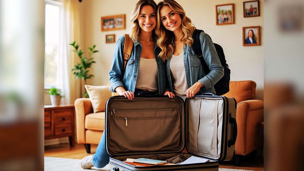 two women packing bag