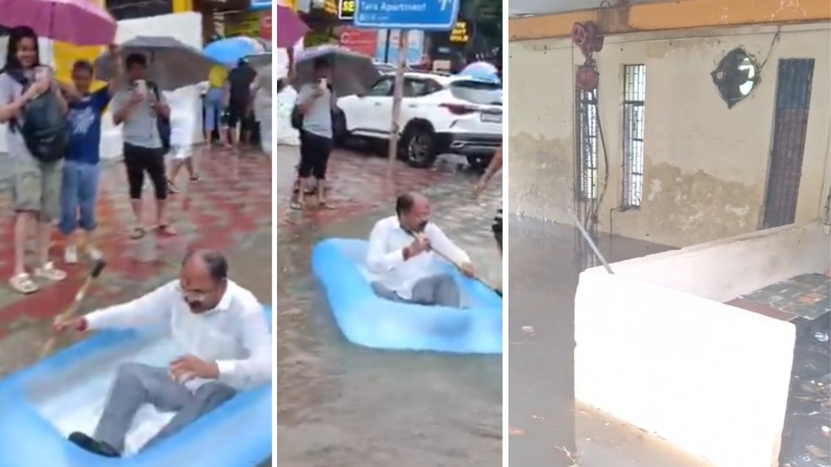 जलभराव को लेकर AAP ने दिल्ली सरकार को घेरा (Photo: X/@Saurabh_MLAgk/@AtishiAAP)