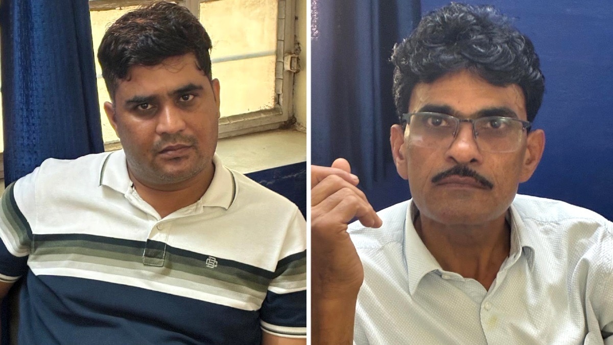रिश्वतखोर कमल कुमावत और रामचंद्र. 