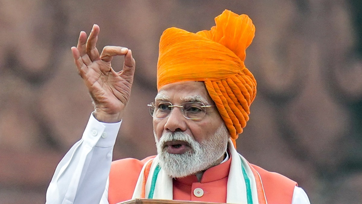 प्रधानमंत्री नरेंद्र मोदी ने लाल किले की प्राचीर से देश को किया संबोधित (Photo: PTI)
